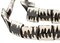 The Bead Chest Batik Bone Beads - Full Strand of Fair Trade African Beads (Rectangle, Zebra Design)